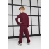 Mokyklinis užsegamas unisex bordo džemperis