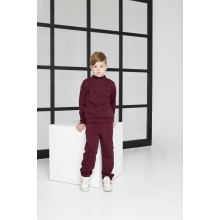 Mokyklinis uždaras bordo unisex džemperis 