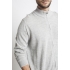 Laisvalaikio megztinis su užtrauktuku, šviesiai pilkos spalvos