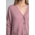 Užsagstomas megztinis Arapa, pelenų rožinės spalvos