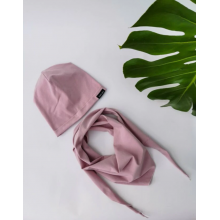 Pelenų rožinės spalvos džersio kepurė su kaklaskare
