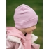 Vaikiškas rožinis paltas rudeniui